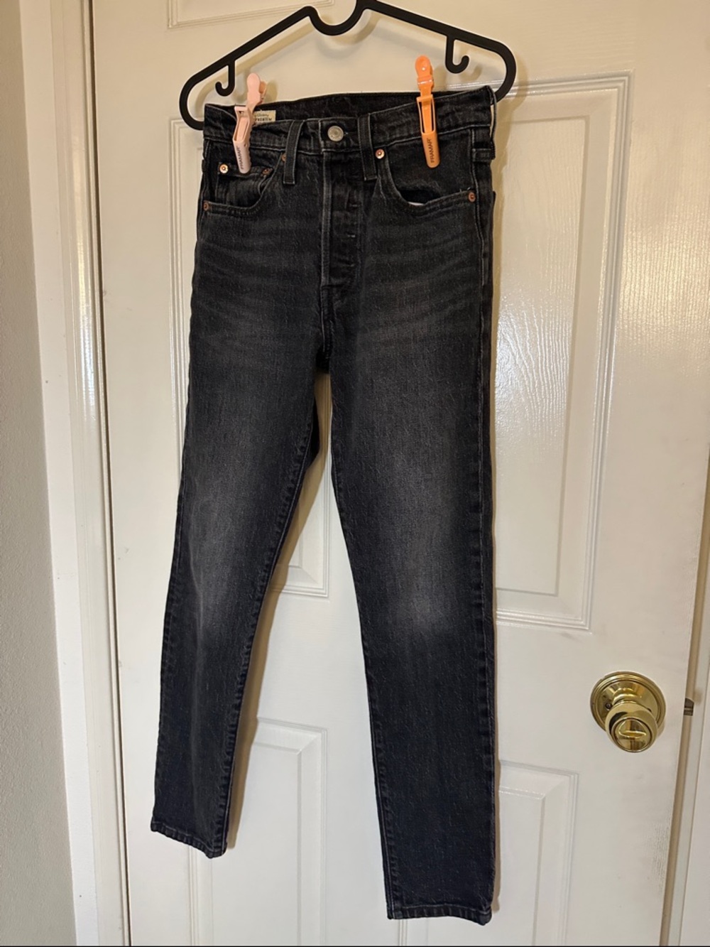 Levi's Black Washed 501 skinny Jeans